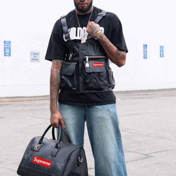 High Quality Custom Supreme Chest Rig/ Vest. Brand New 100% Genuine Leather - Picture 2 of 9